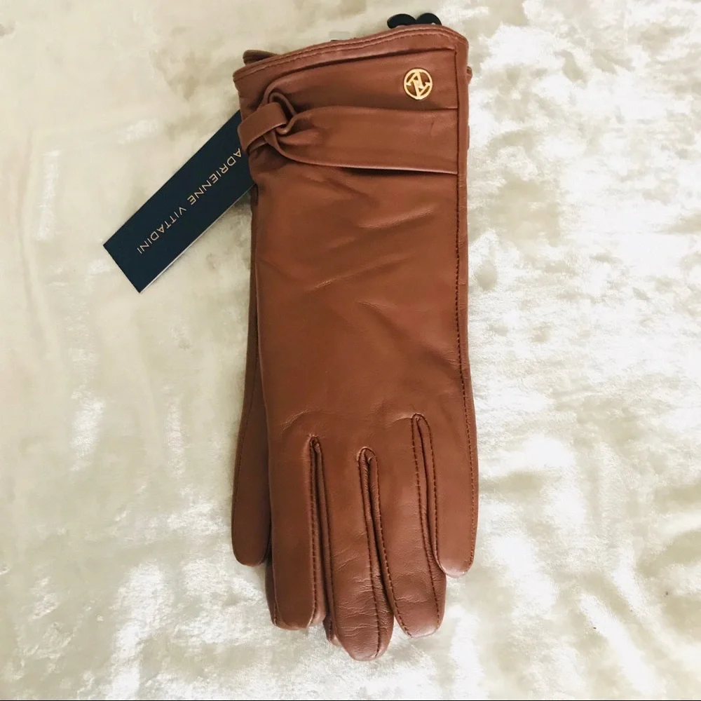 Adrienne Vittadini Leather Gloves